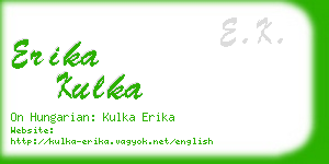 erika kulka business card